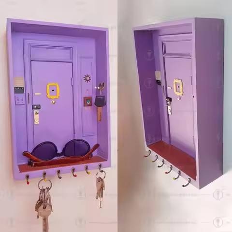 TV Show For Friends Wall Keychain Holder Vintage Purple Monica's Door Frame Home Decor Personalized