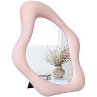 YCHMIR Small Wall Mirror Table Mount Vanity Mirror 10 “L x 8.8 ”W (Pink)