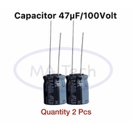 47uf 100V Capacitor 100v47uf 47uf/100V 1 Set 2 Pieces