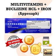 Multivitamins + Buclizine HCL + Iron (Appesaph)