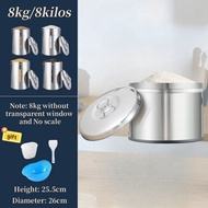 stainless rice dispenser 50kg/50kls capacity steel lagyanan ng bigas 50 kilos cereal rice storage co