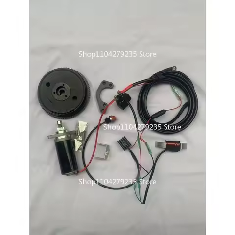 Outboard Motor Electric Start Conversion Kit For Mercury Tohatsu 2/4 Stroke 15HP 20HP 30HP