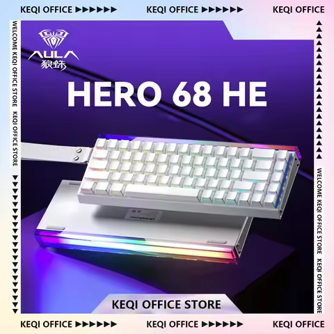 AULA Hero 68HE Magnetic Switch Mechanical Keyboard E-sports 8K RGB Hot Swap Wired PC Gaming Customiz