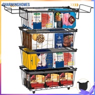 ★ Charminghomes ★ 4Pcs Expandable Freezer Containers Fits 5/7 Cu.Ft Chest Freezers Metal Adjustable 