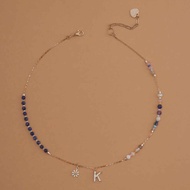 LAPIS LAZULI-INITAL Birthdaystone NECKLACE (Choose INITIAL Letters)