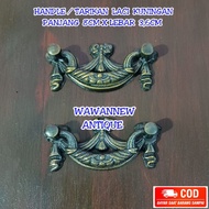 Handle/pull Drawer Cabinet Wardrobe Door Antique Brass Carved Motif 8cm