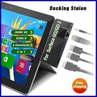 Surface Go /Go 2/Go 3 Docking Station USB C Hub HDMI Adapter 5 in 1 Type C Hub with Ethernet USB 3.0 Ports Audio SGO773