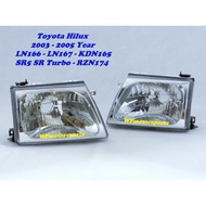 Toyota Hilux LN166 LN167 KDN165 RZN174 SR5 SR Turbo Front Crystal Head Lamp / Crystal Head Light 2003 - 2005 100% NEW