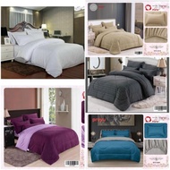 KING QUEEN "PROYU" 100% COTTON 7 IN 1 HOTEL STYLE (1200 thread count)CADAR Fitted Bedsheet WithComforter (cmforter covr)