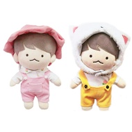 VogueMing Kpop EXO Chanyeol Baekhyun Bangtan Boy Doll's Clothes Hat+ Tshirt+ Rompers Suit【no Doll】 (