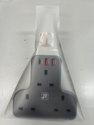 PD20W 3位T型插座3AC+2A1C 拖板 | 支援快速充電 | PD & QC 3.0規格 電源插座 萬能插蘇 USB充電 | 炭灰色