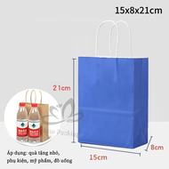 50cps TÚI GIẤY KRAFT CÓ QUAI 100 % GIẤY KRAFT Màu sắc khác nhau Nhiều màu