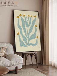Perilla-Instagram style abstract light blue flowers and plants poster printing canvas living room di