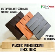 Plastic Interlocking Deck Tiles (29cm x 29cm), Edge Ramp (29cm x 5cm), Corner