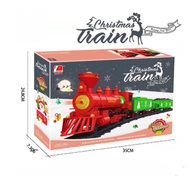 2022 New Simulation Electric Train Christmas Toy Car Set Classical Christmas Railway Model Education