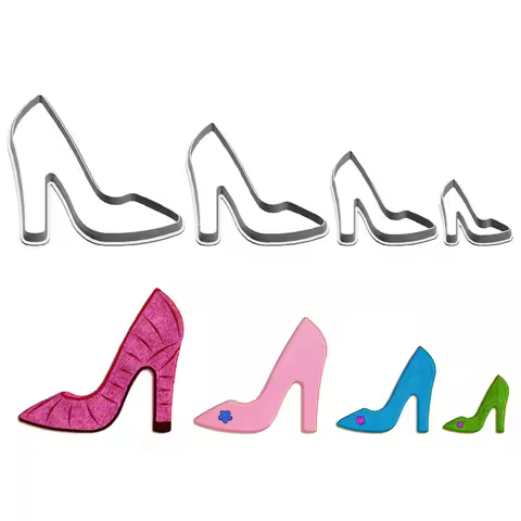 Four Specifications Cartoon Clothing Adornment,High Heels,Plastic Molds,Cake Fondant Tools,Cookie Su