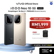 [New Arrival] iQOO Neo 10 5G 32*GB+512GB +SDM 8sGen4+Q1, 7000mAh 120W, 1.5k 144Hz, 7K VC Cooling, NF