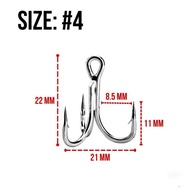 treble hook 4x strong