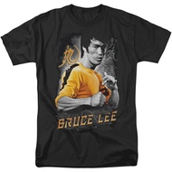 Kaos Anak Bruce Lee Men's Yellow Dragon T-Shirt Black Fashion Baju Atasan Anak Laki Laki Perempuan D