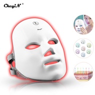 CkeyiN LED Red Light Therapy Face Mask 7 Colors Photon Radio Frequency Skin Rejuvenation Tightening Skin Care Tool