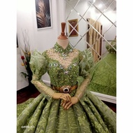 gaun pengantin barbie hijau mint gaun pengantin muslimah wedding dress