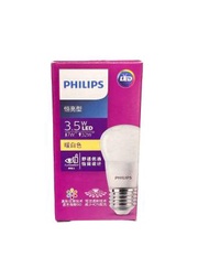 PHILIPS LED燈膽 3.5W E27 3000K(2件裝)