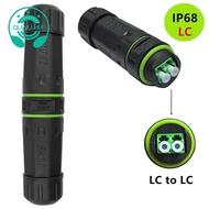 P68 Waterproof LC Dual Core Fiber Optical Coupler Extend Fiber Optic Cable Length for LC Fiber Optic