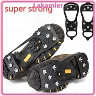 LAKA 1 Pair Ice Gripper Spike, Spike 5/8 Teeth Shoes Crampons,  Universal Anti-Slip Spike Grips Clea