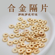 Alloy Gear Round Bracelet Spacer Cinnabar Crystal Agate Disc Spacer Beads Handmade diy Jewelry Acces