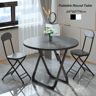 Free Installation Folding Dinning Table 60*60*71cm Foldable Table Home Round Table Coffee Table