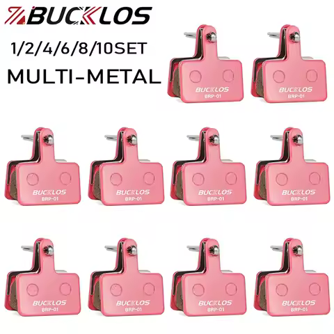 BUCKLOS Multi-Metallic Bicycle Brake Pads Wear Resistant Bike Hydraulic Disc Brake Pad Road Mtb Brak