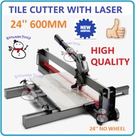 HEAVY DUTY PRC TILE CUTTER 24 600MM WITH LASER PEMOTONG JUBIN CUT POTONG TILES Machine Double Rail C