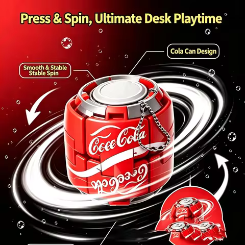 popular 5cmCoke can slider creative stress-relieving toys fingertip spinners with pressing can desig