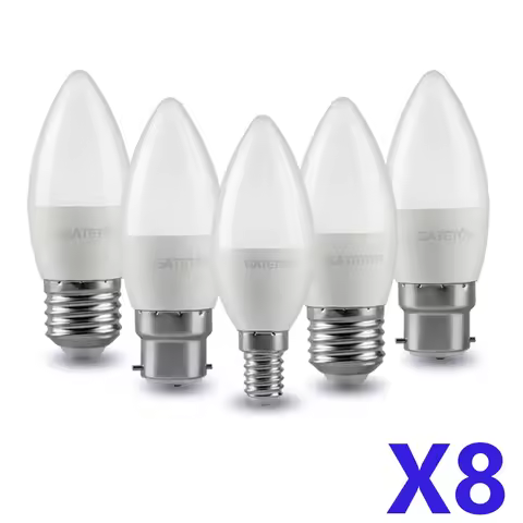 8pcs C37 E27 E14 B22 Led Bulb 220V Candle Bulb Energy Saving Lamp 3W 5W 6W 7W Led Chandelier Light f