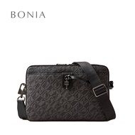Bonia Black Sandrino Monogram Messenger Bag