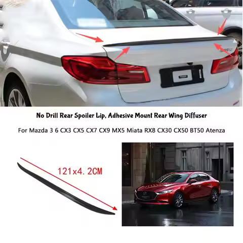 For Mazda 3 6 CX3 CX5 CX7 CX9 MX5 Miata RX8 CX30 CX50 BT50 Atenza Rear Wing Lip Car Rear Trunk Boot