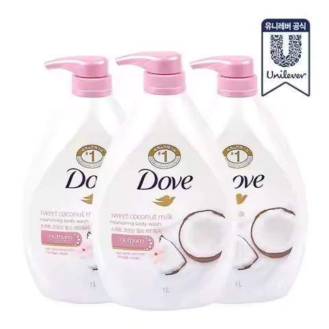 Dove Coconut Body Wash Fruit Scent 1L x 3p