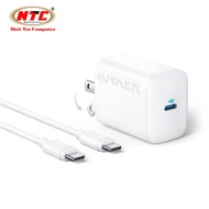 Bộ sạc nhanh Anker 312 (B2640) chân gập kèm cáp TypeC to TypeC 30W (Trắng) - Nhất Tín Authorised Sto
