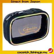 Gamakatsu GM2078 Float Pouch with Compartments, Clear PVC, Black × Gold, 80 × 120 × 40 mm  【Direct f