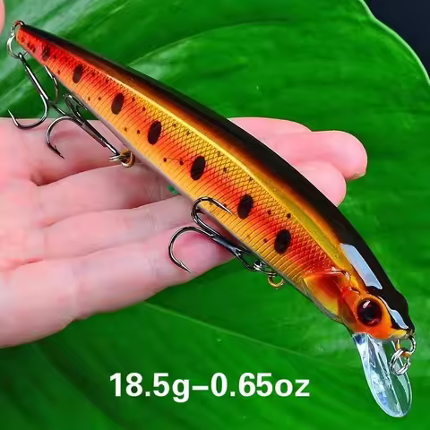 1PCS 14cm 18.5g 3D Bionic Minnow Fishing Lure Hard Bait with 3 Fishing Hooks Fishing Tackle Lure 3D