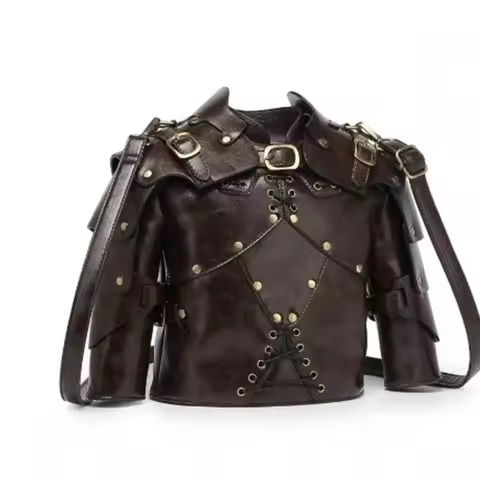 Shein TemuEuropean and American Medieval Viking Armor Helmet Shaped BagY2KShoulder bag with an unusu