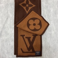 LV  cashmere 喀什米爾羊絨 雙色圍巾