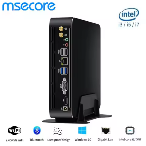 MSECORE Intel Core i3i5i7 Mini PC Gamer Windows 10 Portable PC Office Desktop Computer HTPC MINIPC B