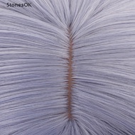 Wig Rambut Pendek Warna Ungu Muda Untuk Cosplay