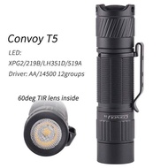 Black Convoy T5 flashlight high CRI AA 14500 flashlightXPG2 219 LH351D 519A 12groups