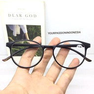 Kacamata baca oval +050-4.00 kacamata oval cowok cewek