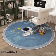 XYInshang round Carpet Computer Chair Swivel Chair Children Chair Floor Mat Chair Mat Floor Protective Mat Living Room S