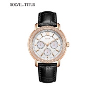 Solvil et Titus W06-03251-006 Women's Quartz Analogue Watch in White Dial and Leather Strap