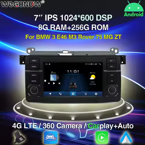 7862 8G+256G DSP Carplay Auto Android 12.0 IPS Car DVD Player GPS WIFI Bluetooth 5.0 RDS Radio For B
