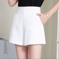Clothing Fashion Shorts High Waist Pants Suit Wide Leg S-4XL Loose Versatile a-Line White Casual Pan